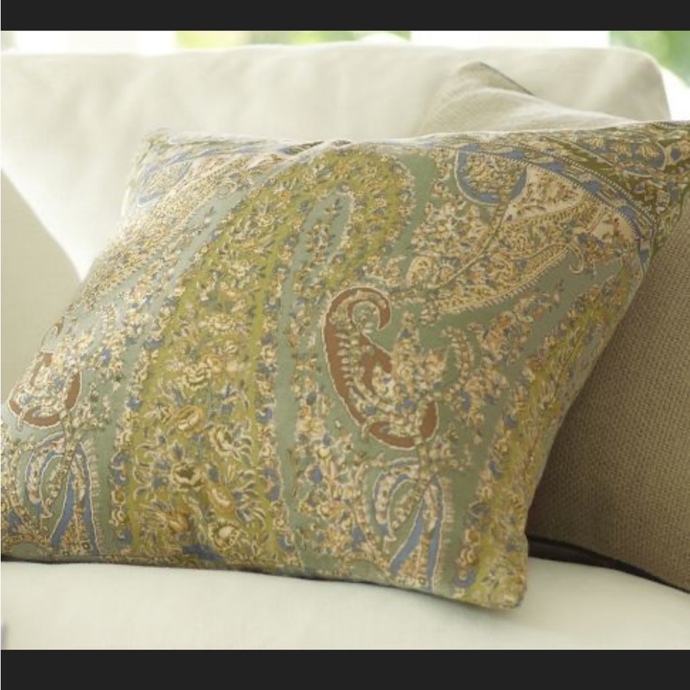 Two Pottery Barn Colette pillow covers. Approx. 20x20